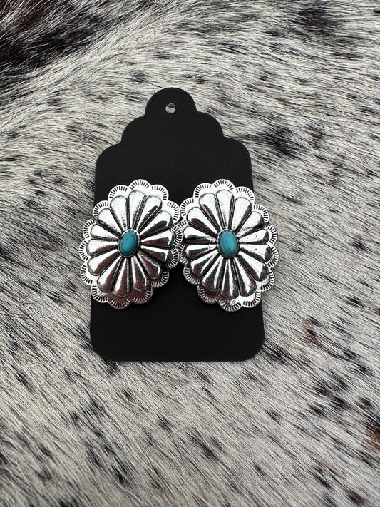 Silver Turquoises Earrings