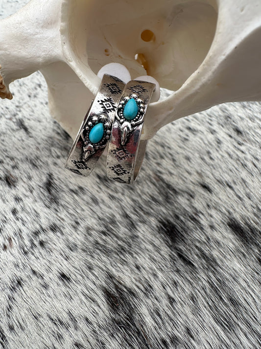 Turquoise Aztec Earrings