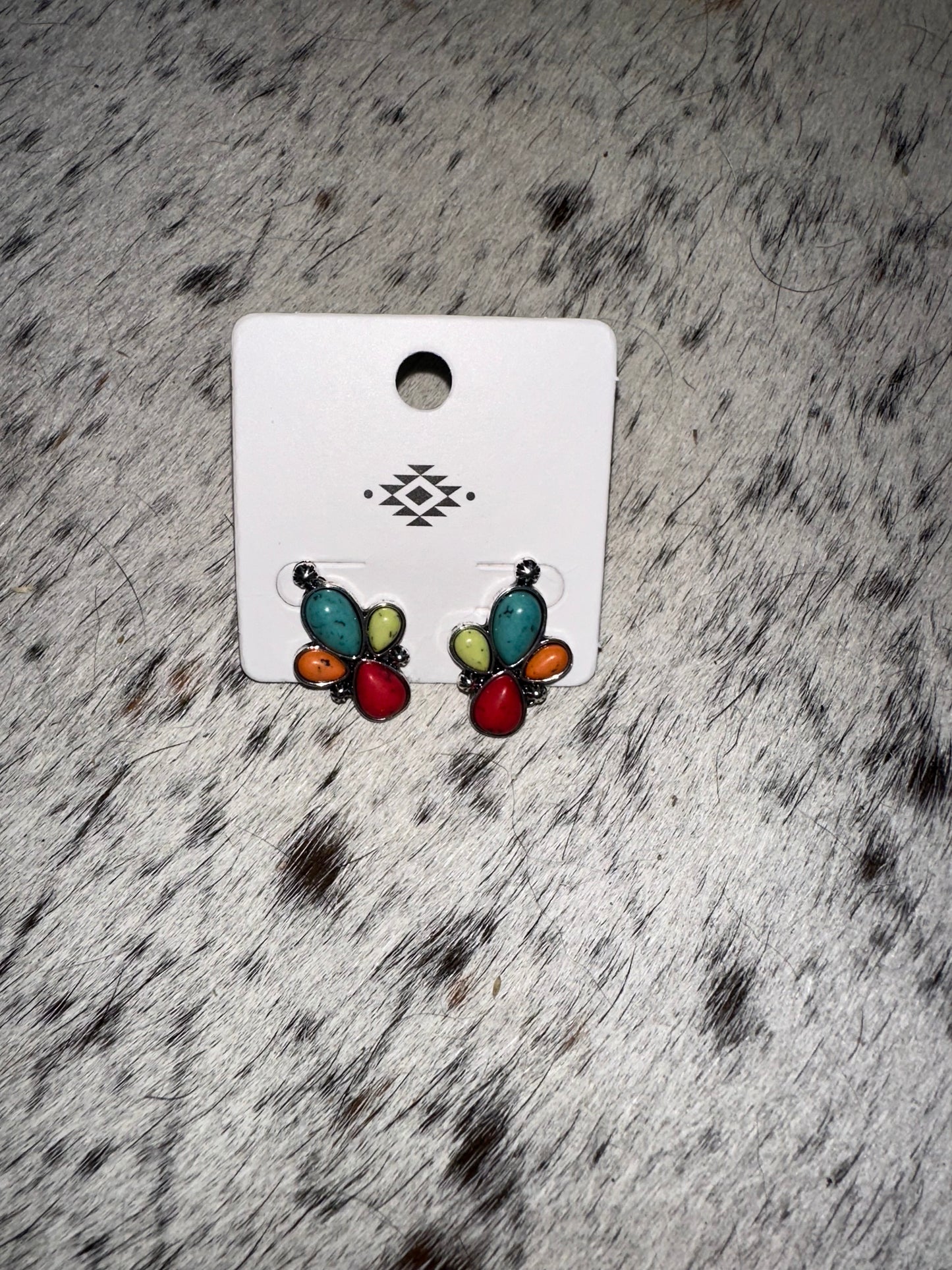 Multi Colored Stone Studs