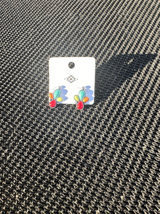 Multi Colored Stone Studs