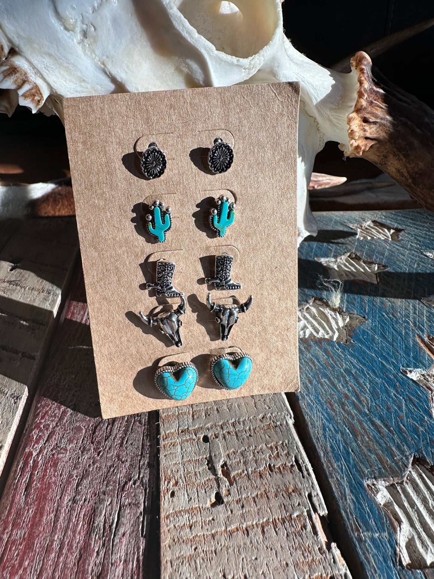 Western Turquoise Stud Earrings